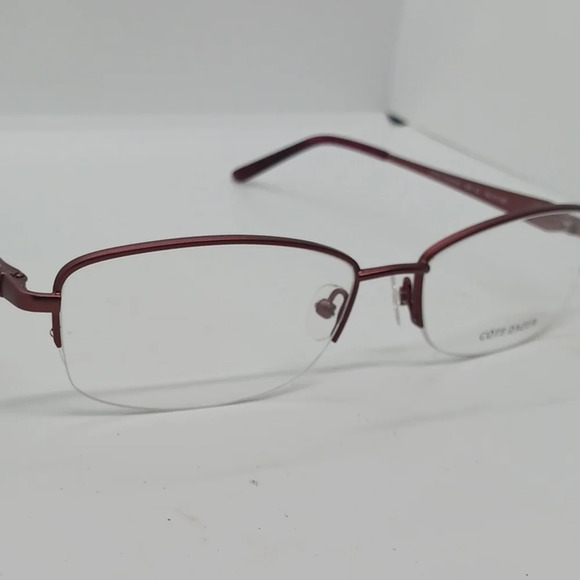 NWT UNISEX COTE D'AZUR EYEGLASS FRAMES 228 BURGUNDY - Picture 3 of 4